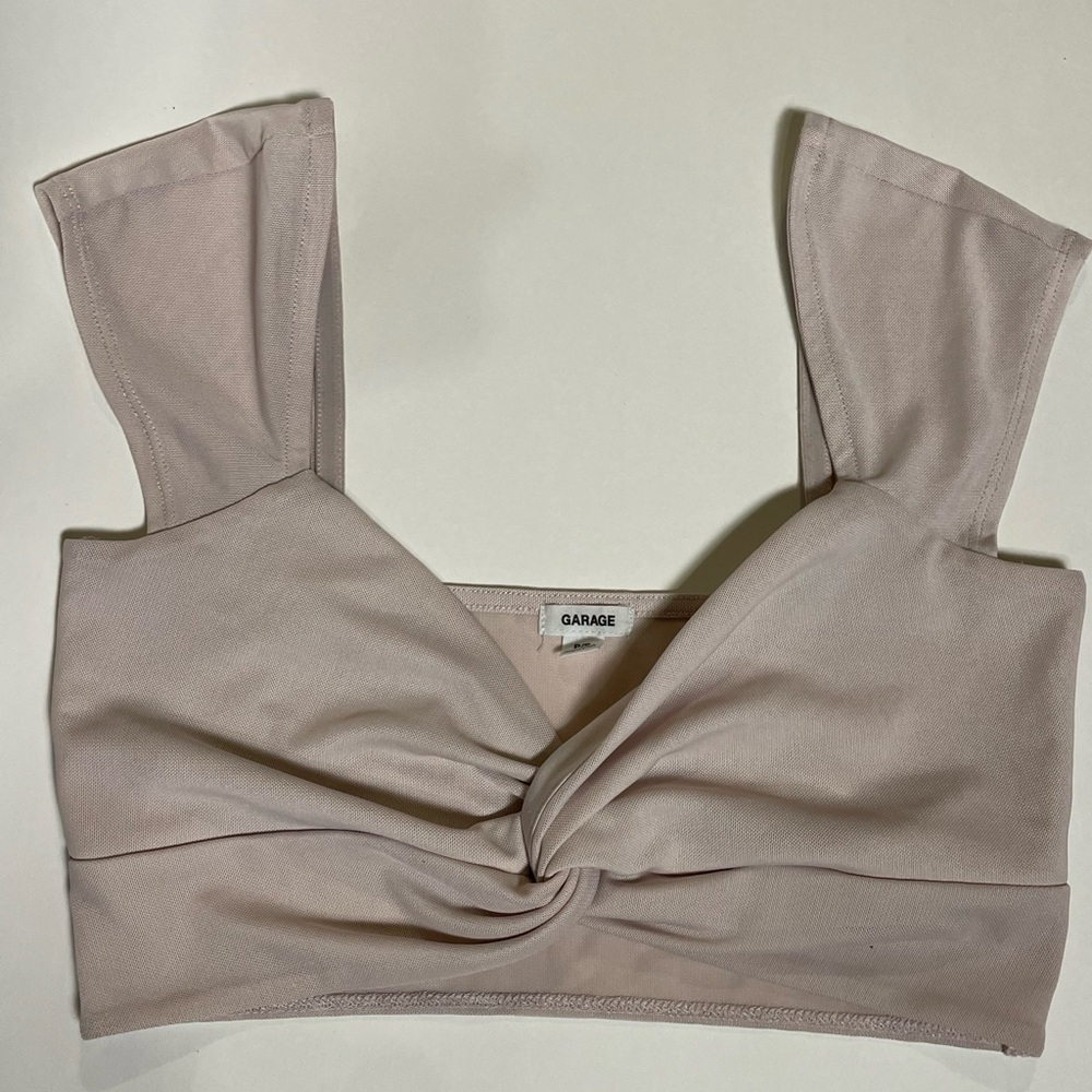 Garage Women's Beige Twist Crop Top